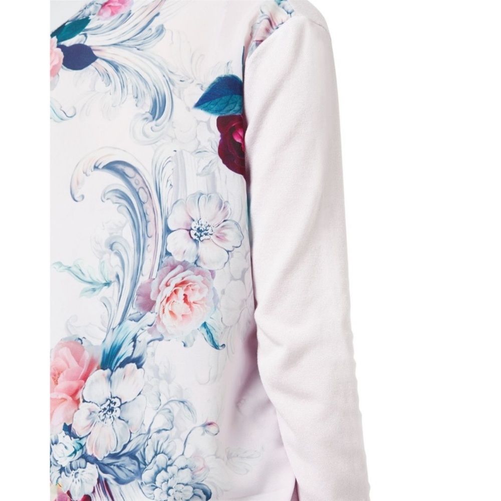 Ted Baker Kacei floral-panel wrap cardigan 0/Small - Picture 10 of 10